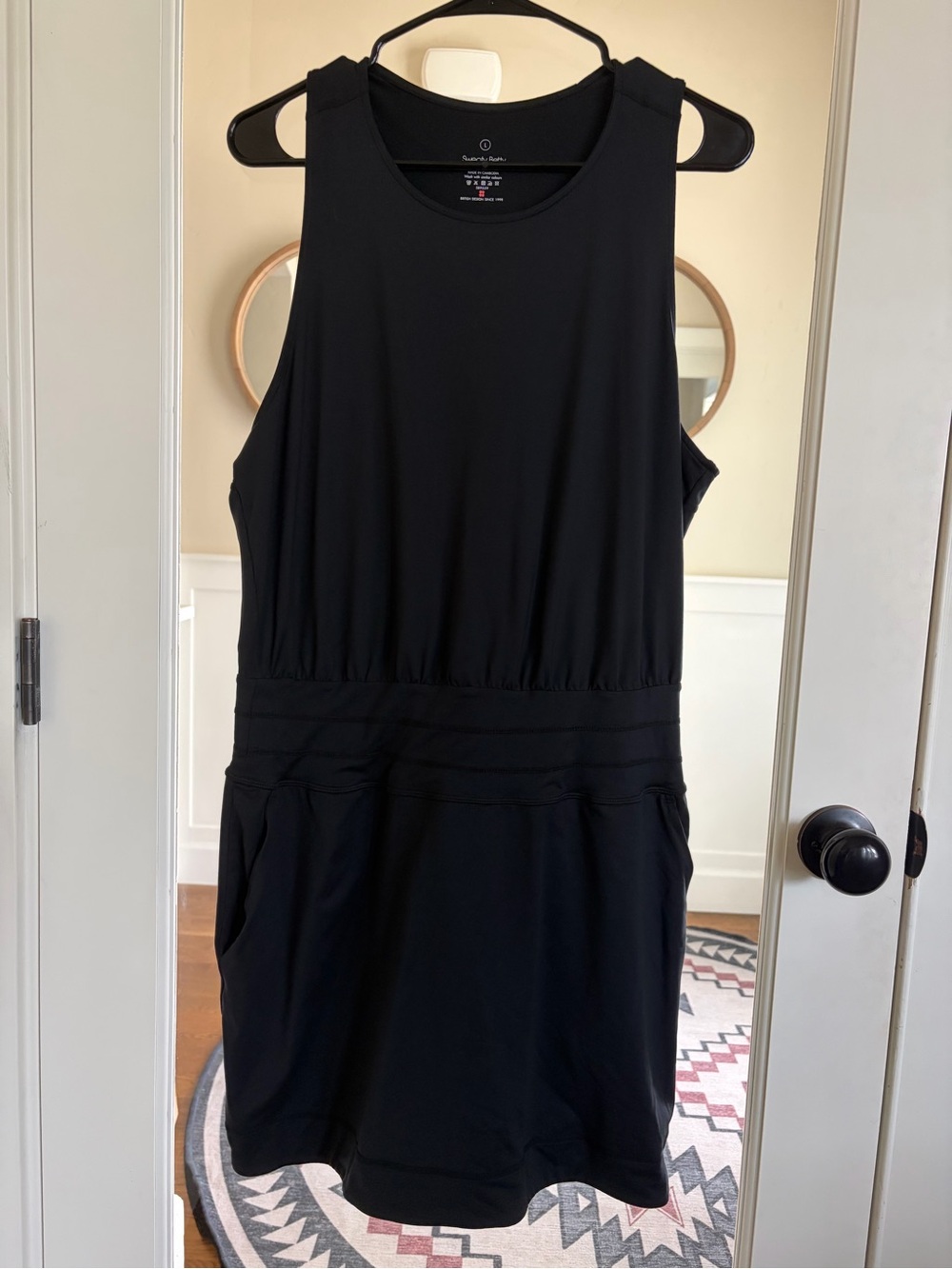 Sweaty Betty Black Sleeveless Athletic Dress with Pockets